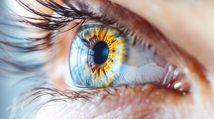 macro image of human eye beautiful eyes indian human eye close up : Generative AI