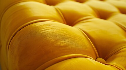 Comforting texture of a yellow sofa : Generative AI