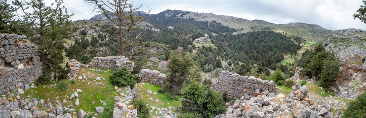 castle ruins of the medieval settlement of Palio Pyli Kos Island South Aegean Region (Südliche...