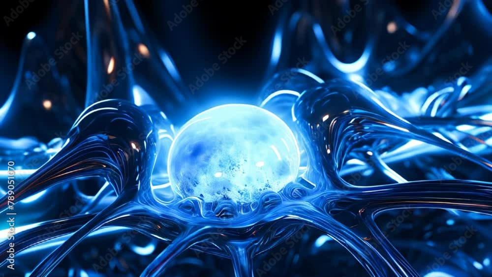 Poster abstract artificial intelligence or digital advanced technology concept animation