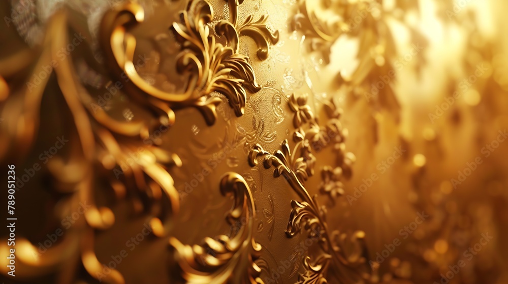 Aufkleber part of a decorative wall with decorations closeup : generative ai