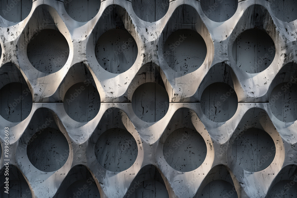 Poster abstract 3d pattern. brutalist style. background image. created with generative ai technology.