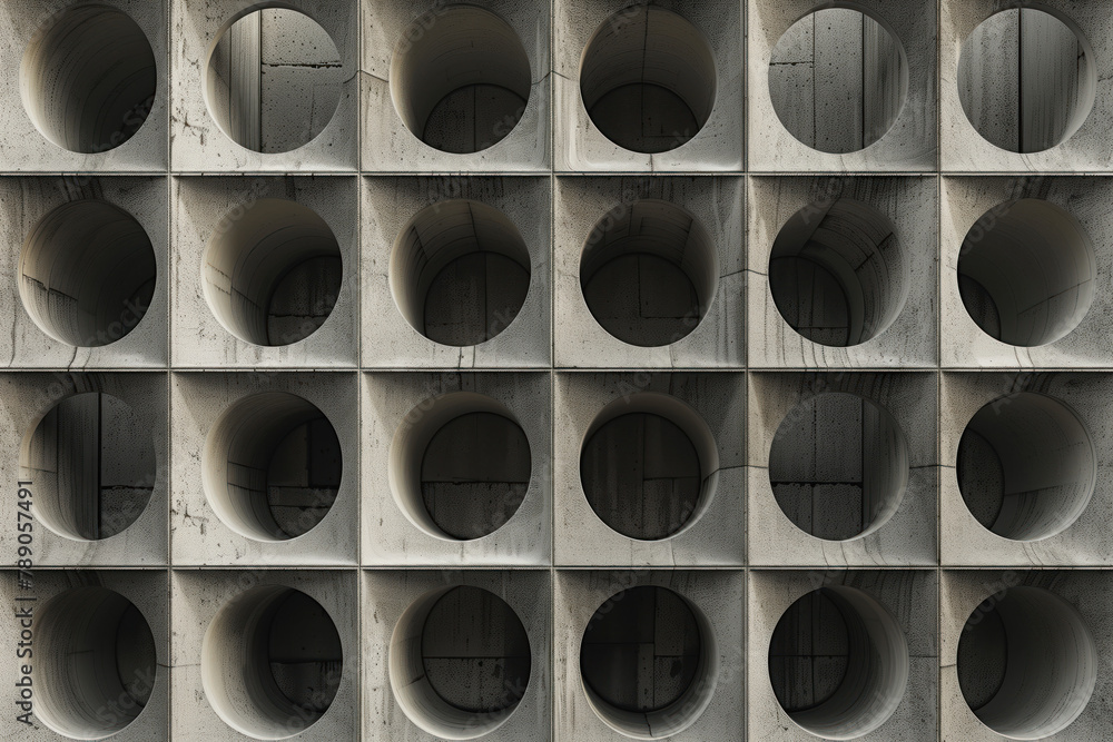 Poster abstract 3d pattern. brutalist style. background image. created with generative ai technology.