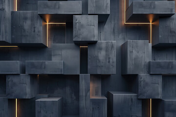 Abstract 3d pattern. Brutalist style. Background image. Created with Generative AI technology.