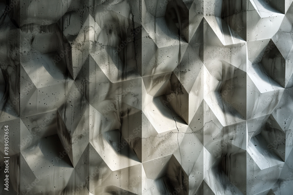 Poster abstract 3d pattern. brutalist style. background image. created with generative ai technology.