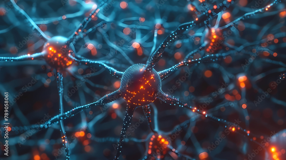 Aufkleber ai concept with interconnected neural networks