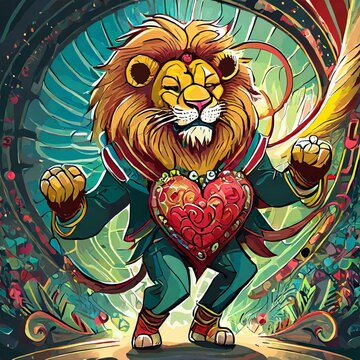 lion with heart