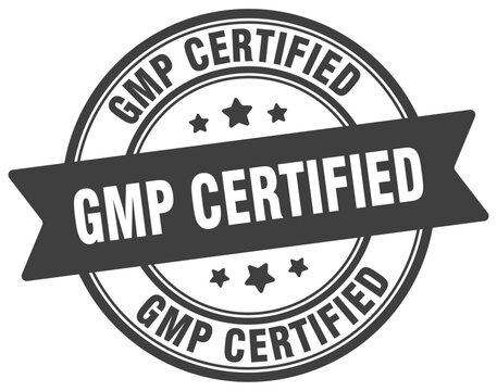 gmp certified stamp. gmp certified label on transparent background. round sign