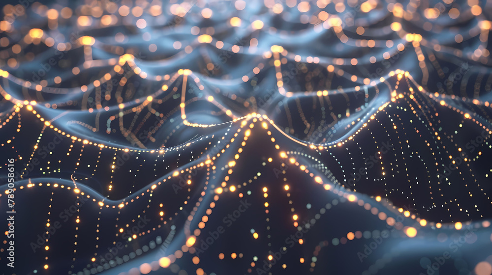 Poster ai concept with interconnected neural networks