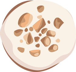 Donuts illustration on transparent background.

