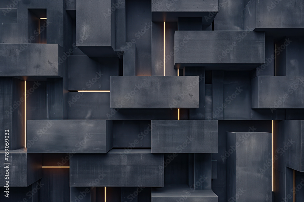 Poster abstract 3d pattern. brutalist style. background image. created with generative ai technology.
