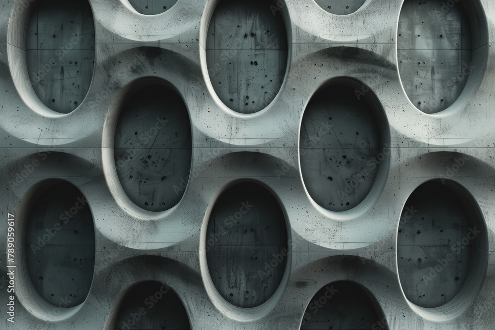 Poster abstract 3d pattern. brutalist style. background image. created with generative ai technology.