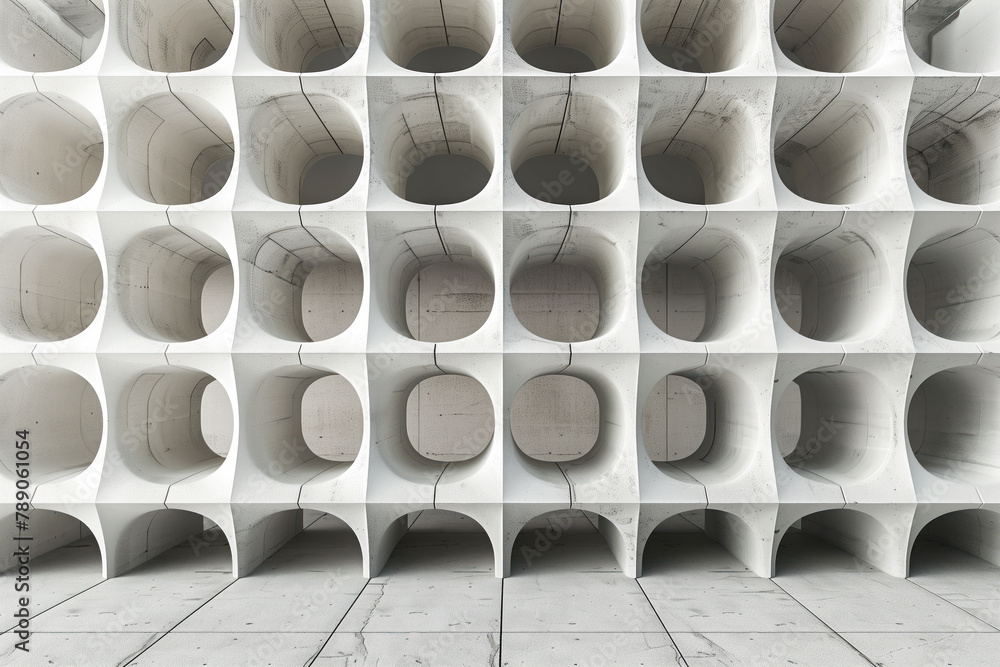 Poster abstract 3d pattern. brutalist style. background image. created with generative ai technology.