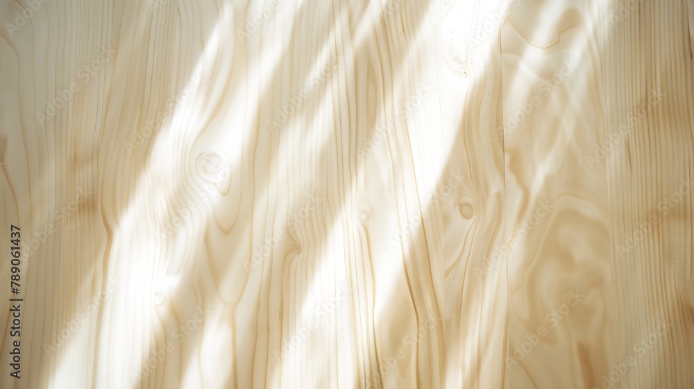 Poster Light wood texture background Flat lay top view : Generative AI