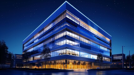 Fototapeta premium Exterior view of an modern designed office building