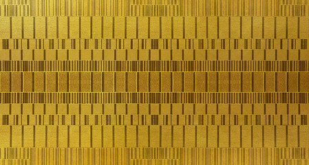 金の繊維柄が美しい住宅の壁紙　ゴールドのデザインテクスチャ