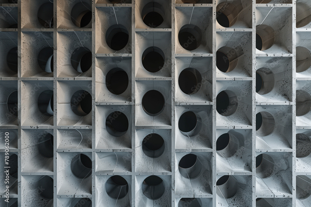 Poster abstract 3d pattern. brutalist style. background image. created with generative ai technology.