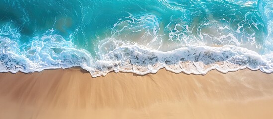 Beach wave with empty space for text.