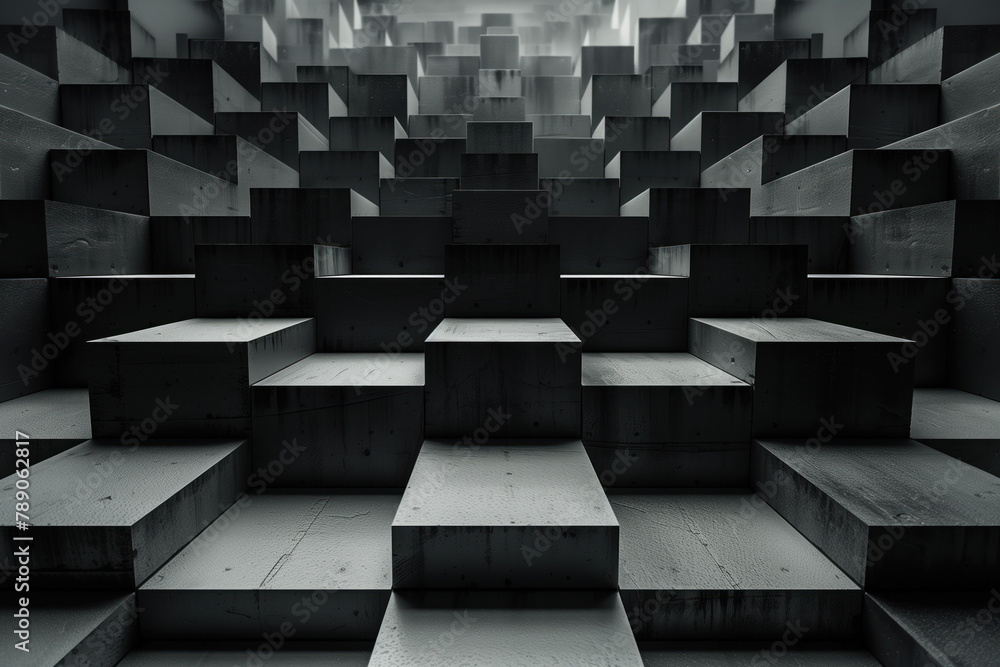 Poster abstract 3d pattern. brutalist style. background image. created with generative ai technology.