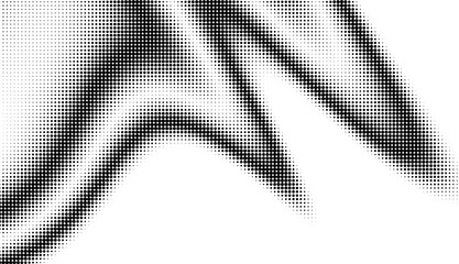 Monochrome gradient halftone dots background. Overlay png illustration. Abstract grunge dots on...