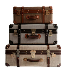 plastic cabin luggage suitcase isolated on white