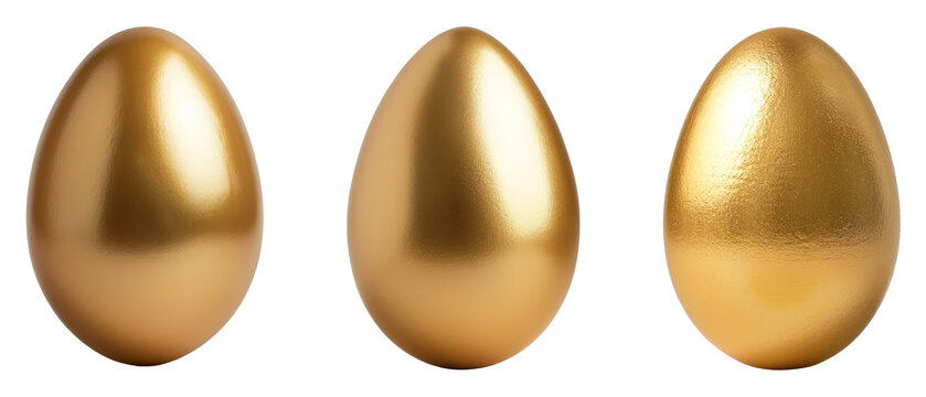 product photography reality a gold egg isolated on white background --ar 2:3 Job ID: 9647e659-fd2f-440d-a642-132f50e1a2f6