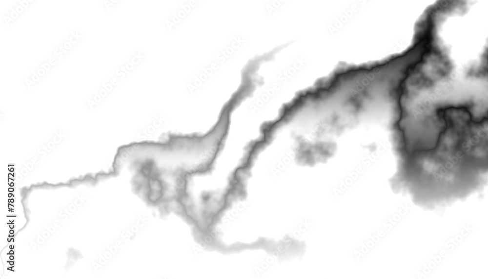 Aufkleber black smoke steam isolated transparent background. fog and mist effect for text or space. overlay wi