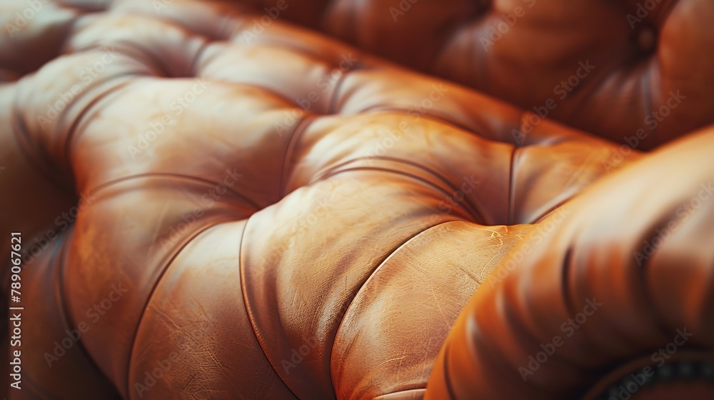 Poster close up leather sofa rexine texture : generative ai