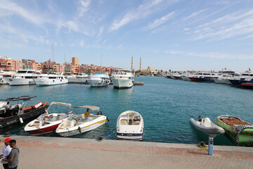 The port at hurghada on the red sea
