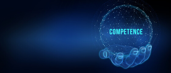 Business, Technology, Internet and network concept. Competence Skill Personal development. 3d illustration