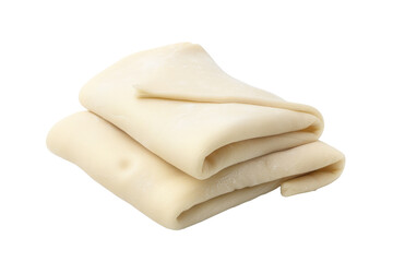 Fresh raw puff dough, isolated on white