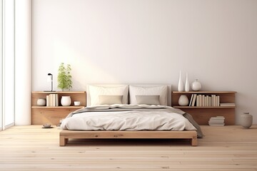Low-Profile Bed and Unadorned Shelves: Minimalist Space Ideas for a Digital Detox