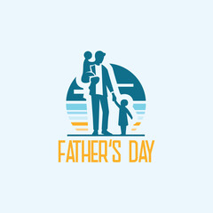 Happy fathers Day banner and social media post element