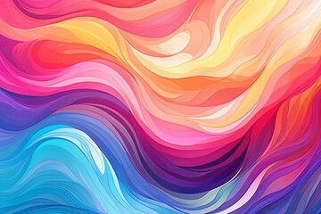 Fototapeta premium Spectrum Wave Pride: Vibrant Fluid Color Illustrations for LGBTQ+ Event