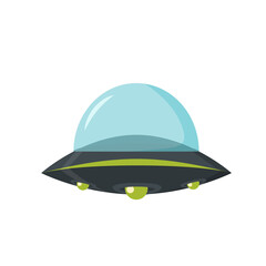 PNG, UFO set, alien spaceships, flat style. Color set of alien circle plates for the game UI. Spaceship in the form of a plate for transportation. NLO vector set in cartoon style. Vector illustration.