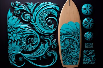 Turquoise Curve Creative Concepts: Surfing Gear Decals Showcase