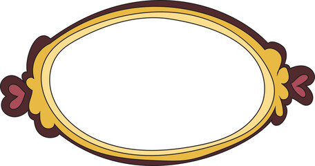 Mirror illustration on transparent background.
