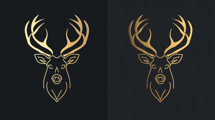 Modern deer design logo icon vector - Powered by Adobe