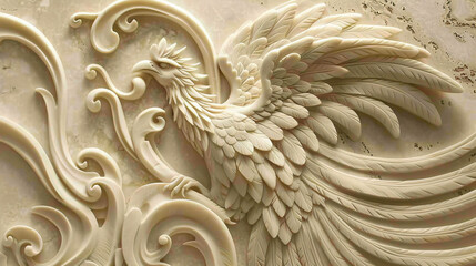 Phoenix stone carving