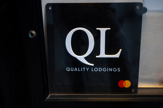 attendorn, nrw, germany - 14 04 2024: a ql hotel logo