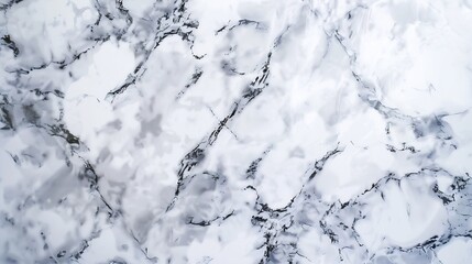 Fototapeta premium Empty white and grey marble flat lay background Smooth stone backdrop with no people and no props : Generative AI