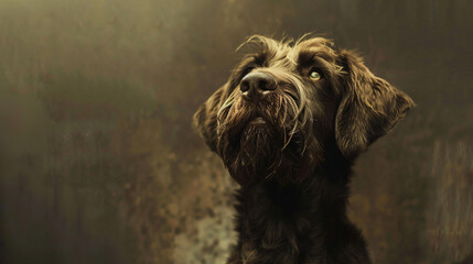 Portrait of typical hunting dog Spinone Italiano dog - Powered by Adobe