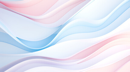 3d render of abstract background with wavy paper elements, pastel colors, soft lighting, low angle...