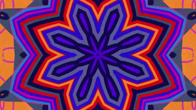 Abstract colorful psychedelic video for summer music festival
