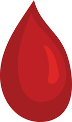 Fototapeta premium Blood cartoon illustration on transparent background. 