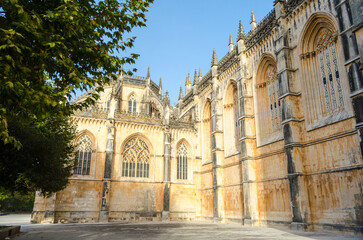 Fototapeta premium Monastery of Batalha, a dominican convent in the district of Leiria. Portugal. Is an UNESCO world heritage site