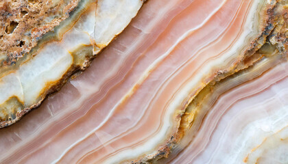 Pink Onyx Crystal Marble Texture with Icy Colors, Polished Quartz Stone Background, It Can Be Used For Interior-Exterior Home Decoration and Ceramic Tile Surface, Wallpaper.