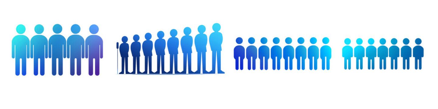 Queue clipart collection, symbol, logos, icons isolated on transparent background