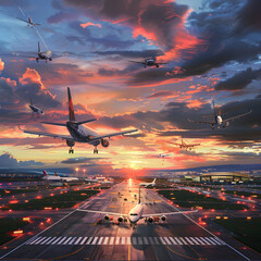 Airport Runway: A Detailed Guide to Planespotting at Sunset