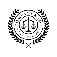 University and academy vector icon. Emblem or circle designated for graduates of high school education in maritime science, or law, laurel wreath, Vector Logo Template